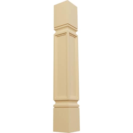 Ekena Millwork 5"W x 5"D x 35 1/2"H Kent Raised Panel Cabinet Column, Alder COL05X05X35KEAL